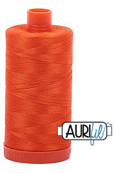 Aurifil Mako 50wt Cotton 1300 m 1422 yd. spool - 1104 Neon Orange